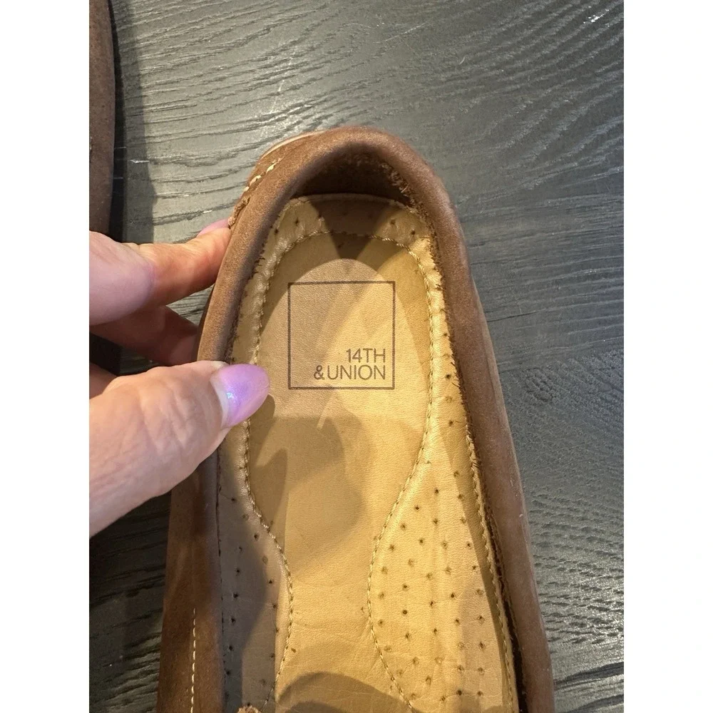 MEN'S 14TH AND UNION HORSE BIT DRIVERS IN DARK BROWN PERFFERATED SIZE 8 - Picture 6 of 11